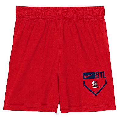 Preschool Nike Navy/Red St. Louis Cardinals Two-Piece T-Shirt & Shorts Set