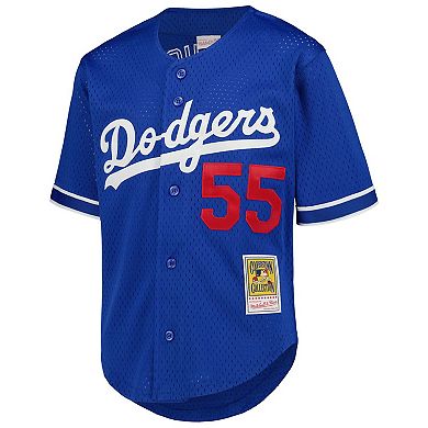 Youth Mitchell & Ness Orel Hershiser Royal Los Angeles Dodgers Cooperstown CollectionÂ Mesh Batting Practice Jersey