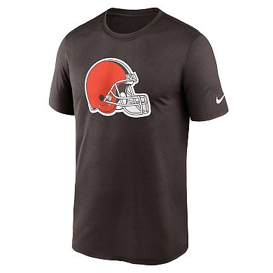 Men's Nike Brown Cleveland Browns Legend Logo Helmet Performance T-Shirt