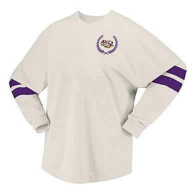 Women's Spirit Jersey Cream LSU Tigers Oversized T-Shirt