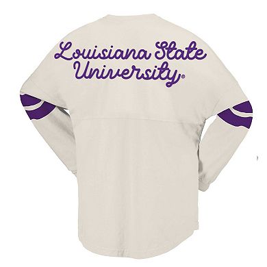 Women's Spirit Jersey Cream LSU Tigers Oversized T-Shirt