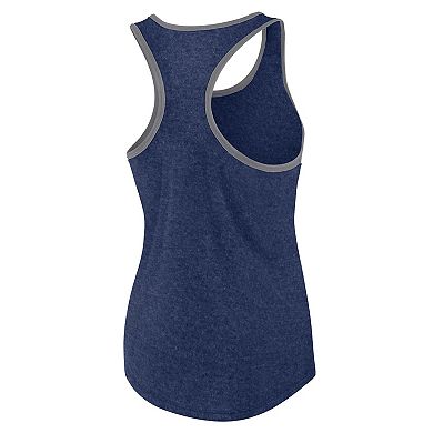 Women's  Fanatics Heather College Navy Seattle Seahawks Fuel Racerback Tank Top