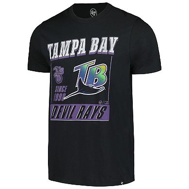 Men's '47 Black Tampa Bay Rays Outlast Franklin T-Shirt