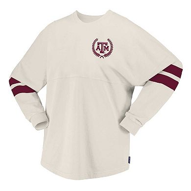 Women's Spirit Jersey Cream Texas A&M Aggies Oversized T-Shirt