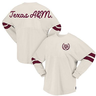 Women's Spirit Jersey Cream Texas A&M Aggies Oversized T-Shirt