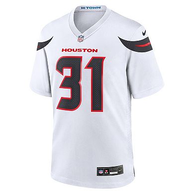 Men's Nike Dameon Pierce White Houston Texans Game Jersey