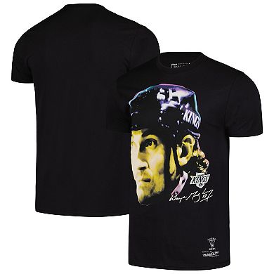 Men's Mitchell & Ness Wayne Gretzky Black Los Angeles Kings Big Face T-Shirt