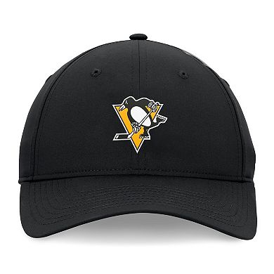 Men's Fanatics Black Pittsburgh Penguins Front Office Ripstop Adjustable Hat