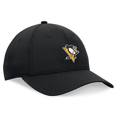 Men's Fanatics Black Pittsburgh Penguins Front Office Ripstop Adjustable Hat