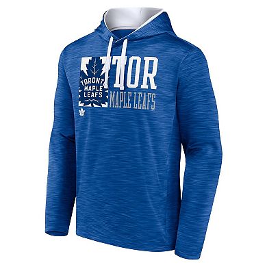 Men's Fanatics Blue Toronto Maple Leafs Never Quit Pullover Hoodie