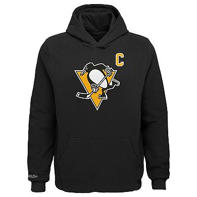 Youth Mitchell & Ness Mario Lemieux Black Pittsburgh Penguins Name & Number Pullover Hoodie