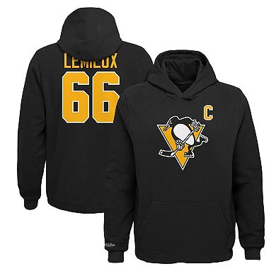 Youth Mitchell & Ness Mario Lemieux Black Pittsburgh Penguins Name & Number Pullover Hoodie