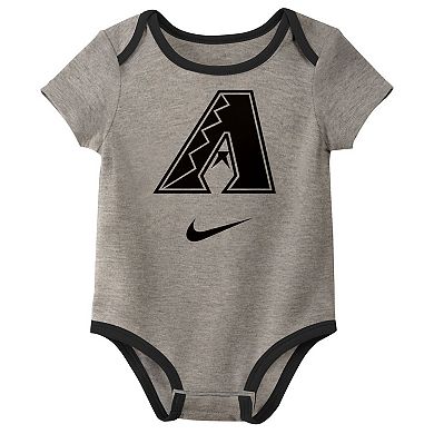 Infant Nike Arizona Diamondbacks Authentic Collection Three-Pack Bodysuit Set