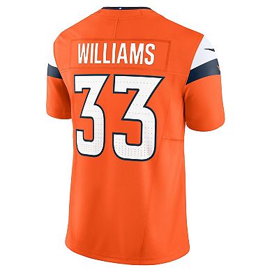 Men's Nike Javonte Williams Orange Denver Broncos Vapor F.U.S.E. Limited Jersey