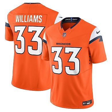 Men's Nike Javonte Williams Orange Denver Broncos Vapor F.U.S.E. Limited Jersey