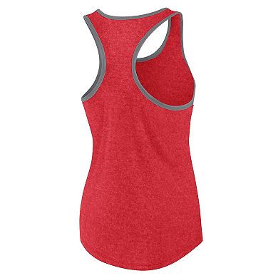 Women's  Fanatics Heather Red Kansas City Chiefs Fuel Racerback Tank Top