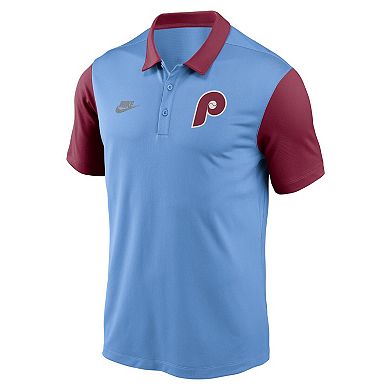 Men's Nike Light Blue Philadelphia Phillies Franchise Cooperstown Collection Polo