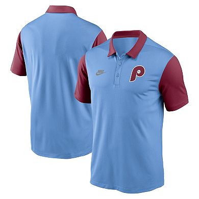 Men's Nike Light Blue Philadelphia Phillies Franchise Cooperstown Collection Polo