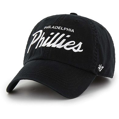 Men's '47 Black Philadelphia Phillies Crosstown Classic Franchise Fitted Hat