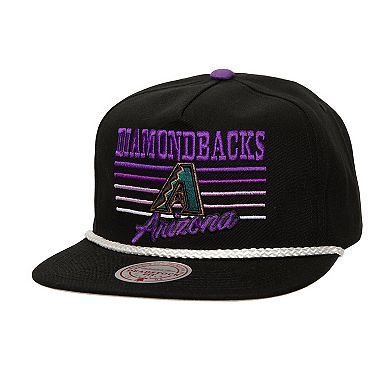 Men's Mitchell & Ness Black Arizona Diamondbacks  Radiant Lines Deadstock Snapback Hat