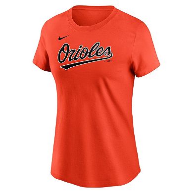 Women's Nike Jackson Holliday Orange Baltimore Orioles Fuse Name & Number T-Shirt