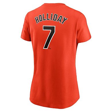 Women's Nike Jackson Holliday Orange Baltimore Orioles Fuse Name & Number T-Shirt