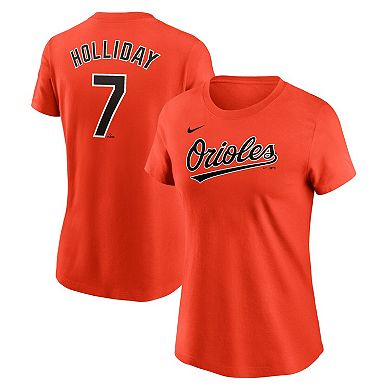 Women's Nike Jackson Holliday Orange Baltimore Orioles Fuse Name & Number T-Shirt