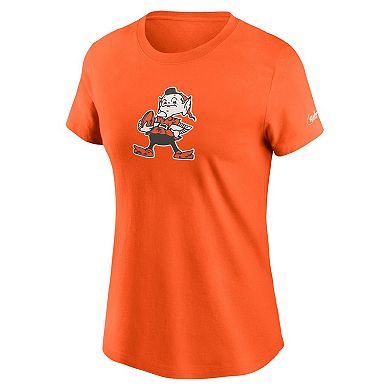 Women's Nike Orange Cleveland Browns Primary Logo T-Shirt