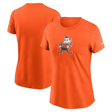 Women's Nike Orange Cleveland Browns Primary Logo T-Shirt