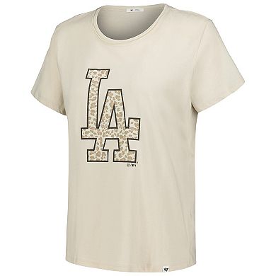 Women's '47 Oatmeal Los Angeles Dodgers Imprint Frankie T-Shirt