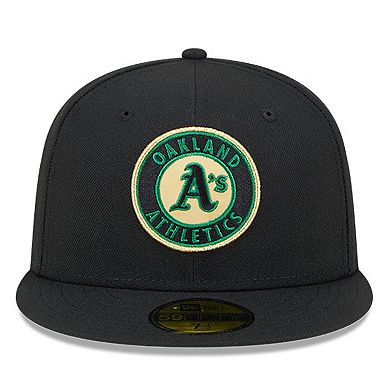 Men's New Era Black Oakland Athletics 59FIFTY Day Team Pop Fitted Hat