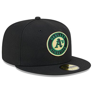 Men's New Era Black Oakland Athletics 59FIFTY Day Team Pop Fitted Hat