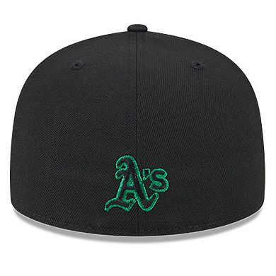 Men's New Era Black Oakland Athletics 59FIFTY Day Team Pop Fitted Hat