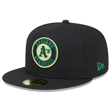 Men's New Era Black Oakland Athletics 59FIFTY Day Team Pop Fitted Hat