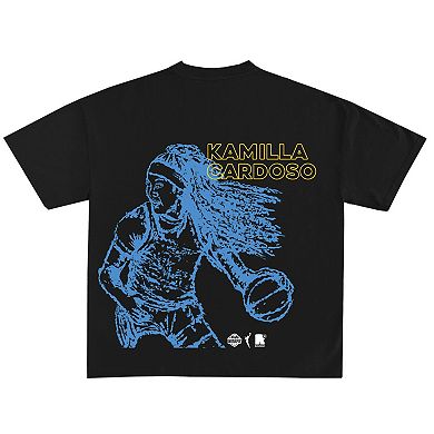 Unisex round21 Kamilla Cardoso Black Chicago Sky 2024 WNBA Draft Player T-Shirt