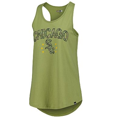 Women's New Era Olive Chicago White Sox Armed Forces Day Tank Top