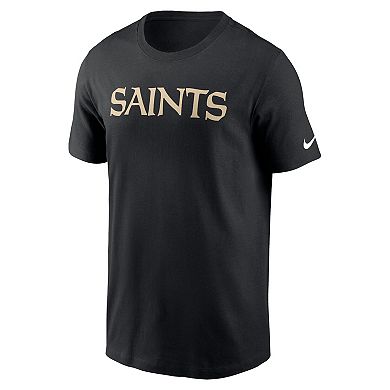 Men's Nike Black New Orleans Saints Primetime Wordmark Essential T-Shirt