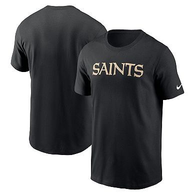 Men's Nike Black New Orleans Saints Primetime Wordmark Essential T-Shirt