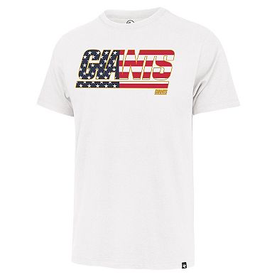 Men's '47 White New York Giants Flag Script Franklin T-Shirt