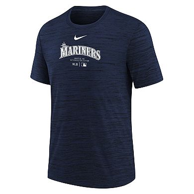 Youth Nike Navy Seattle Mariners Authentic Collection Practice Performance T-Shirt