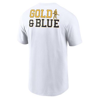 Men's Nike White West Virginia Mountaineers Blitz 2-Hit T-Shirt