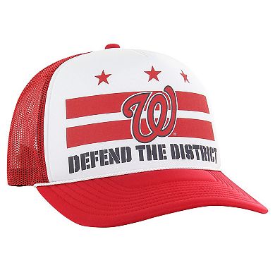 Men's '47 Red Washington Nationals Retro Region Foam Trucker Adjustable Hat