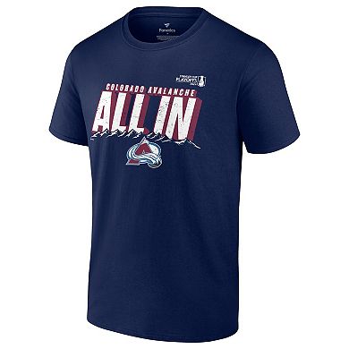 Men's Fanatics  Navy Colorado Avalanche 2024 Stanley Cup Playoffs Slogan T-Shirt