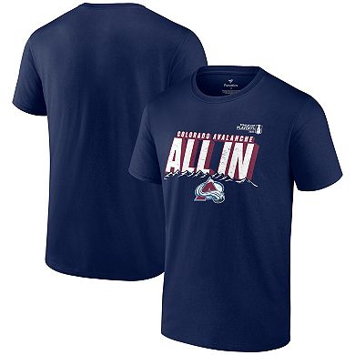 Men's Fanatics  Navy Colorado Avalanche 2024 Stanley Cup Playoffs Slogan T-Shirt