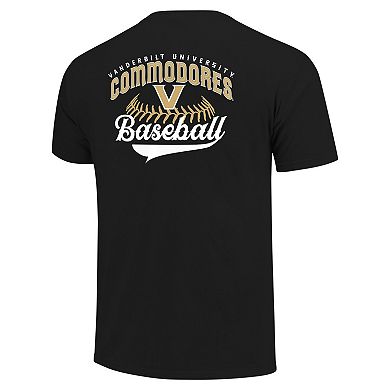 Men's Black Vanderbilt Commodores Baseball Comfort Colors T-Shirt