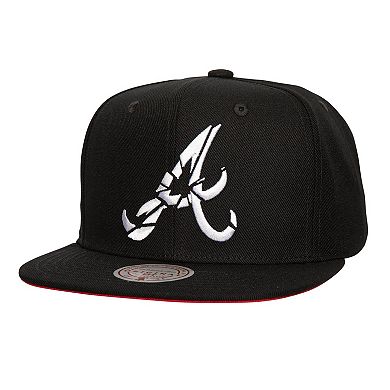 Men's Mitchell & Ness Black Atlanta Braves Shattered Snapback Hat