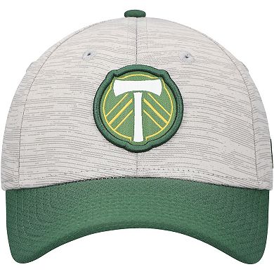 Youth New Era Gray/Green Portland Timbers Active 9FORTY Adjustable Hat