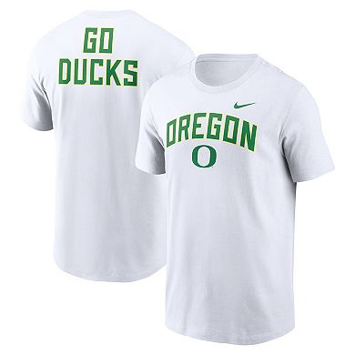 Men's Nike White Oregon Ducks Blitz 2-Hit T-Shirt