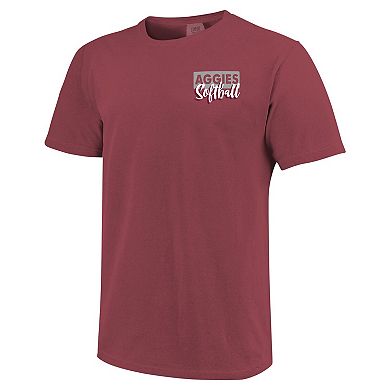 Unisex Maroon Texas A&M Aggies Gritty Softball Bats Comfort Colors T-Shirt