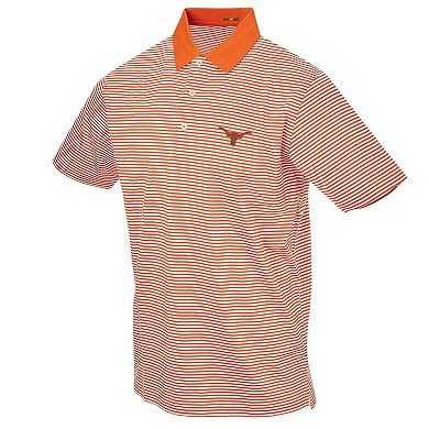 Men's Texas Orange Texas Longhorns Forty Acres Commander Supima Stripe Polo